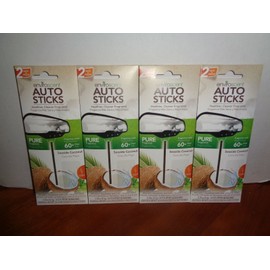 EnviroScent 4-2 Packs EnviroScent Auto Car Stick Fragrance Diffusers Seaside Coconut 8 Total