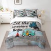 Erosebridal Rustic Camping Comforter Set for Travel Trailers Queen Size