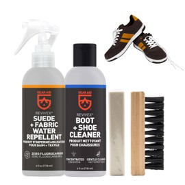 GEAR AID Revivex Suede Shoe Cleaner and Conditioning Kit |Restore Your Sneakers | Includes Soap, Water Repellent for Suede and Gore-Tex Fabrics, Brush to Remove Dirt, Eraser Reduces Scuffs | 2 Pack
