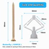 Plasterboard Wall Plugs,50 pcs Plasterboard Dowels with Screws Butterfly Cavity