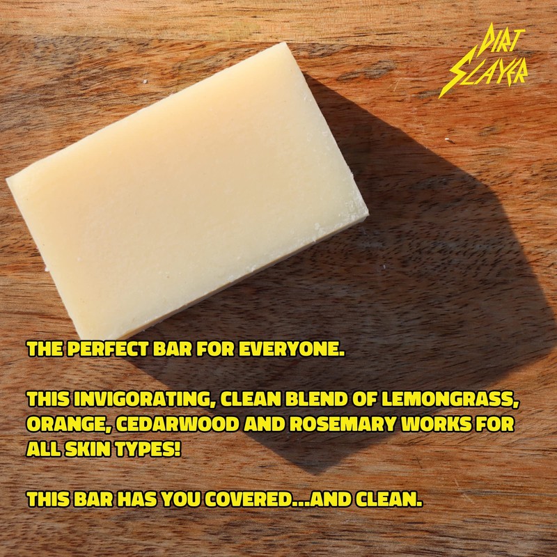 Dirt Slayer Lemongrass All Natural Soap Single Bar