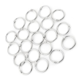 20PCS Loose Leaf Book Rings, 25mm/30mm/38mm Metal Binder Rings Key Rings Nickel Plated Hinged O-Ring for School, Home, Office and Key Rings Or Key Chain for Documents and Flash Car
