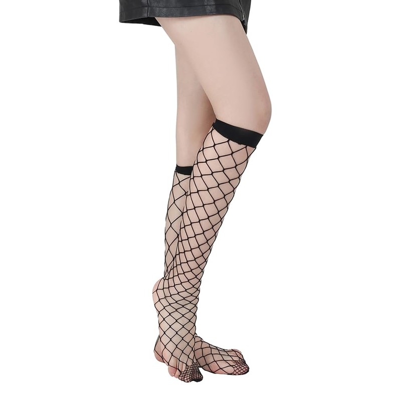 Lastclream Fishnet Knee-High Sock for Women Fashion Sock Knee High