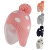 LACOFIA Baby Girls Winter Hat and Collar Scarf Set Knit
