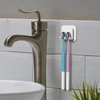 2 PCS Self-Adhesive Toothbrush Holders Wall Mounted, Water Proof Toothbrush