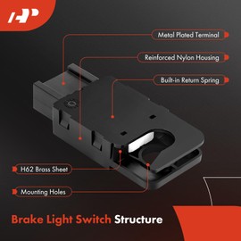 A-Premium Brake Light Switch Lamp Compatible with Ford F-150 2004-2008, Expedition 2002-2006 & Lincoln Navigator 2002-2007, Mark LT 2006-2008, 4 Pins