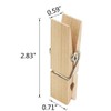 EasyBravo 50Pcs Large Wooden ClothesPins, 2.83 inch Long 0.71 inch