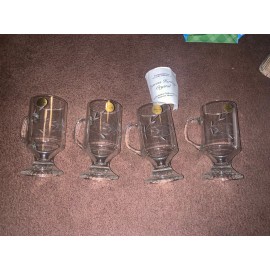 Princess House NEW Collectable Princess House Heritage Crystal Irish Coffee Mugs #504(set of 4)
