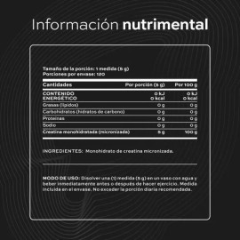 Creatina Monohidratada 120 Tomas B Life                                                                                                               