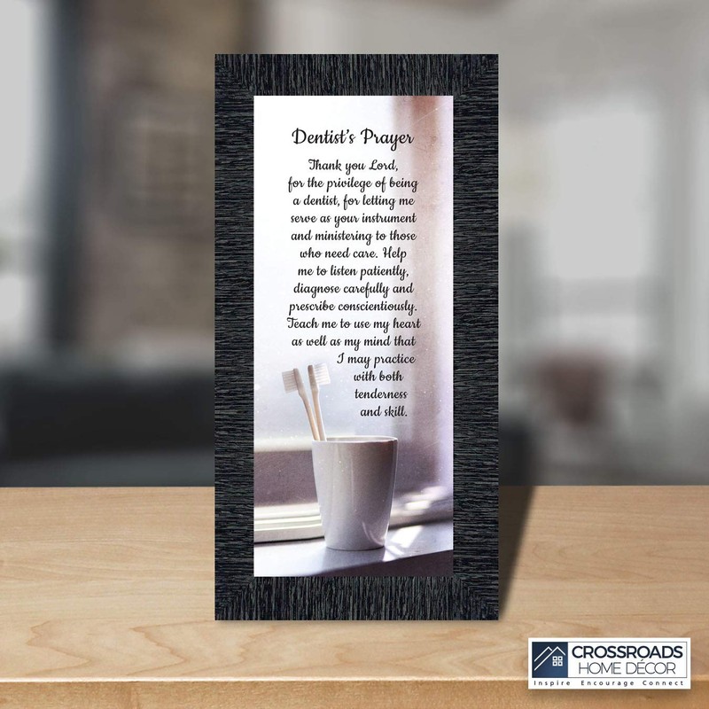 Crossroads Home Décor The Dentist Pray Picture Frame, Dental Office