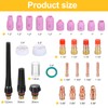 sourcing map 53pcs Tig Torch Kit for WP-17, WP-18, WP-26