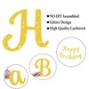 Pre-Strung Glitter Happy Birthday Banner Garlands Gold Happy Birthday Sign