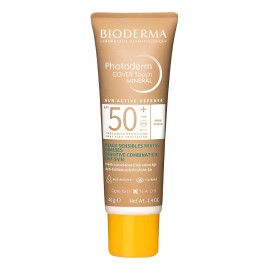 ☀️🛡️ Bioderma Photoderm Cover Touch Mineral | Protector Solar Mineral FPS 50+ – Tono Bronce, Piel Mixta/Grasa – 40 ml 🌿✨
