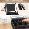 Maletin Estuche De Maquillaje Con Espejo Y Luz Led 3