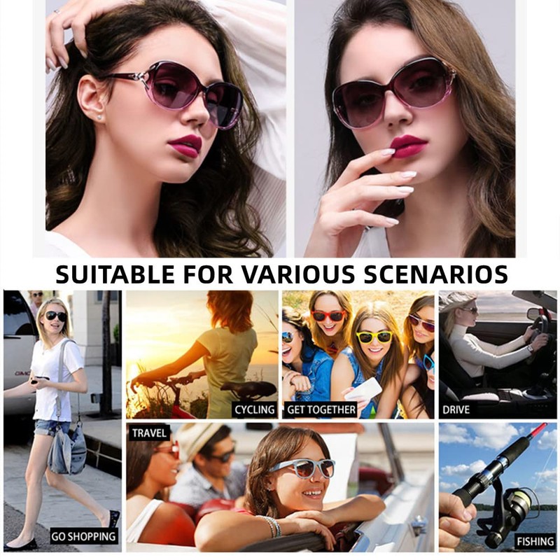 LNTICB Women's Polarised Sunglasses Large Frame Glasses UV400 Protection Classic