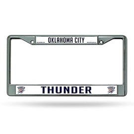 Oklahoma City Thunder Chrome Metal License Plate Frame
