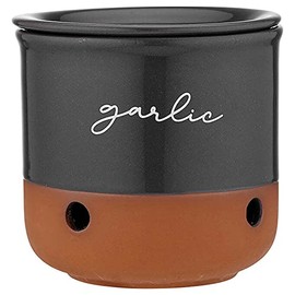 Ladelle Eco Garlic Jar Charcoal