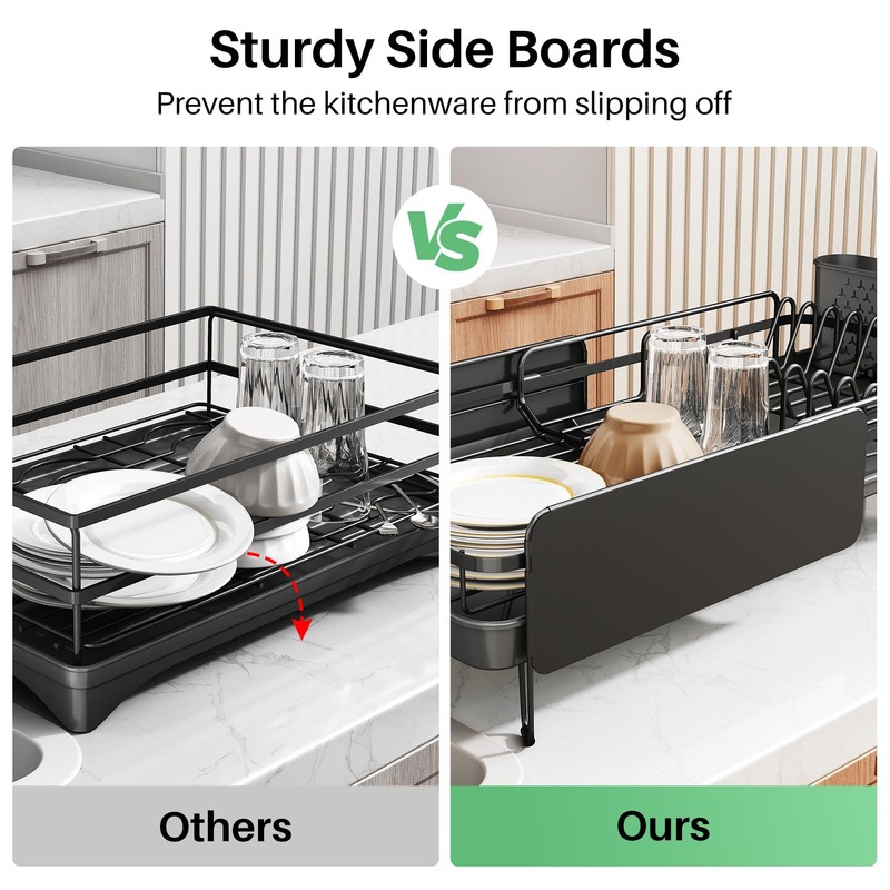 SNTD Dish Drying Rack - Large Dish Racks for Kitchen