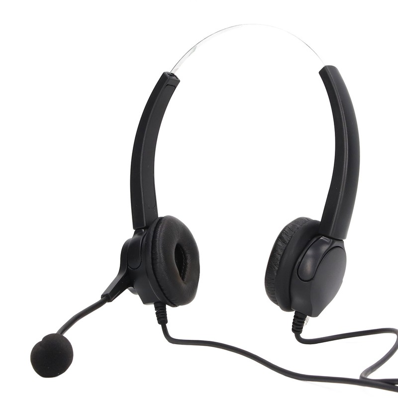 Call Center Headset Adjustable Wired Noise Cancelling Customer Service Headset