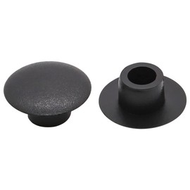 Glvaner 100 pcs 5mm Black Plastic Hole Plugs, 5/32 inch Cabinet Hole Plugs, Screw Caps Cover, Button Top, Furniture, Cabinet, Shelf, Panel Hole Plugs