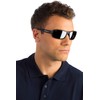 Cressi Ninja Polarized Square Sunglasses, Black/Black, Dark Grey Lens, One
