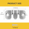4PCS Flush Mount Bracket, Interlocking Photo Hanging Hook (Silver, 1.7")