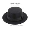 VASANA Unisex Classic Black Fashion Fedora Flat Hat Church Derby