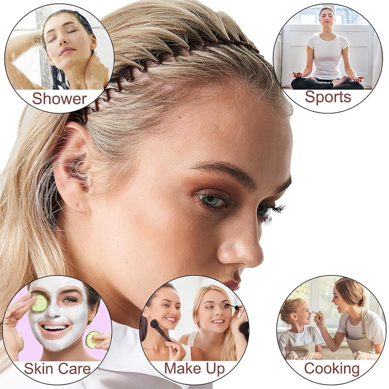 AFCJLTO Pack of 6 Plastic Hair Combs, Fully Circular Stretch,