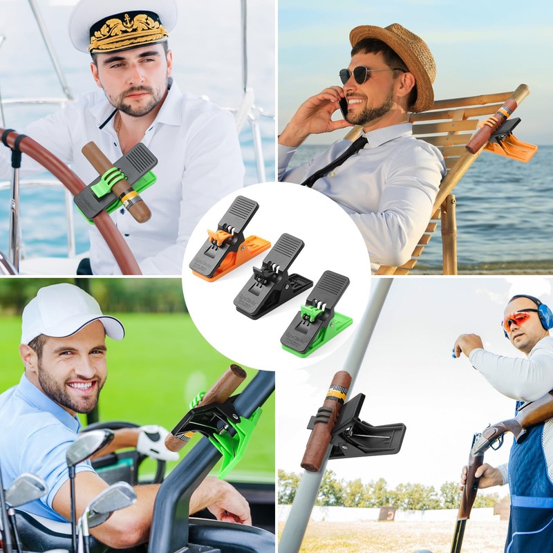 ScapeX Cigar Clip - Multifunctional Cigar Holder for Golf Cart