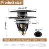Fransiton Bathroom Sink Drain Stopper, Big-Cap Pop-up Drain Fits 1.1"