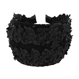 axy Wide Headband Beautiful Headband Vintage Hair Accessories Women's Hair Band HR36B (Black)