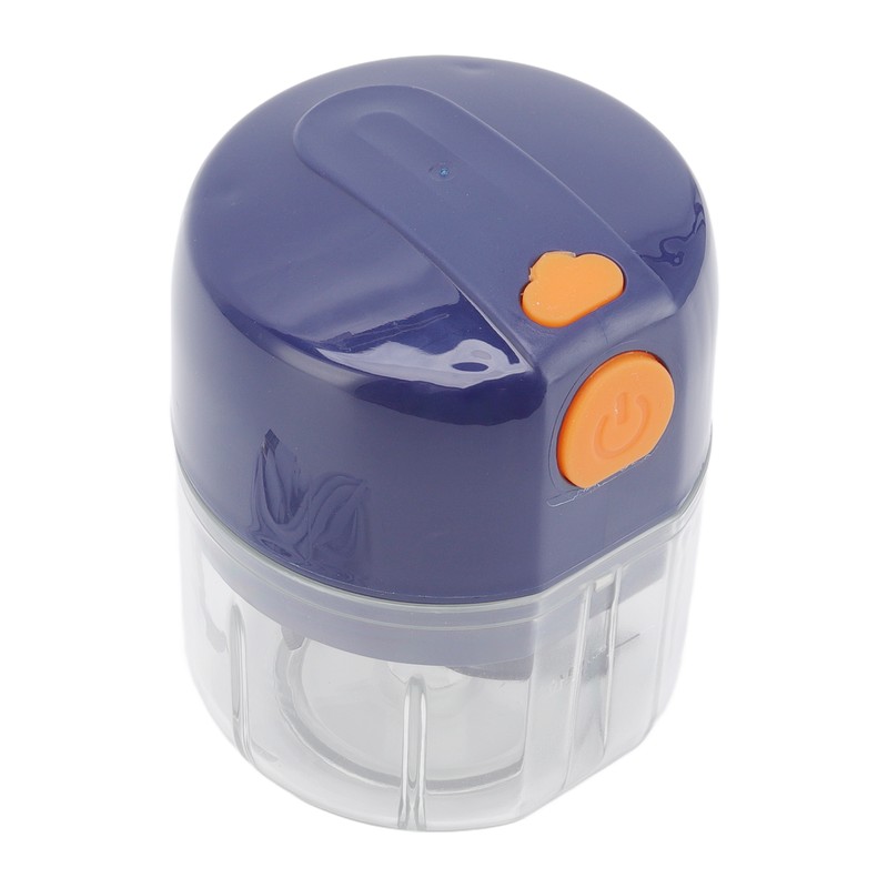 Garlic Chopper Electric Portable Blue 3 Blade Design 250mg Capacity