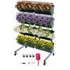 JAYGOVAN Flower Display Stand, 3 Layers Heavy Duty Moving Plant