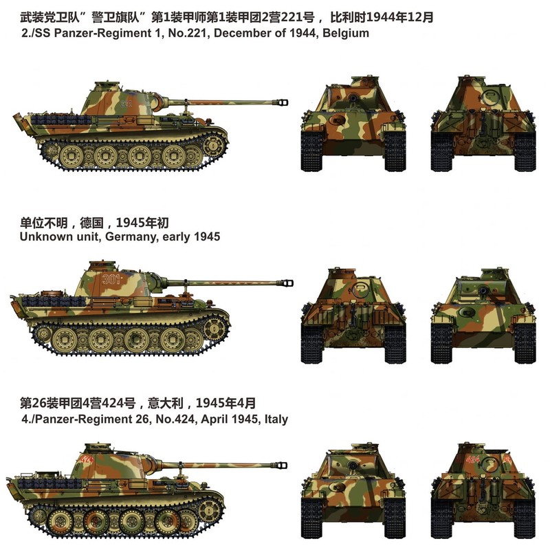 Vespid Model VPM720009 1/72 German Panter G Type Medium Steel