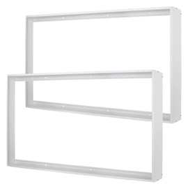 Zevnico 4x2FT Surface Mount Kit, 2 Set Aluminium Surface Mounting Bracket Kit, 4' by 2' Ceiling Mount Frame, for 48"x24" LED Flat Panel Light, Drop Ceiling Troffer Light Fixtures (Pack of 2)