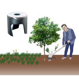 Weed Root Removal Head Tiller – Trimmer Attachment - Root Tiller Attachment - Weed Eater Head - Brush Cutter Head - Weed Eater Attachment - Garden Weeder - Trimmer Blade (Tiller-V for Hard Ground)