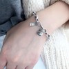 AOOMO Silver Tone Money Charm Bracelet for Women - Link