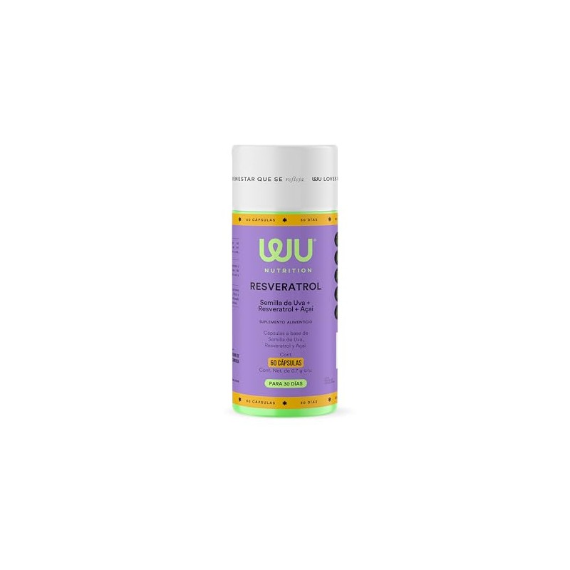 WU Nutrition RESVERATROL | Semilla de Uva + Resveratrol +