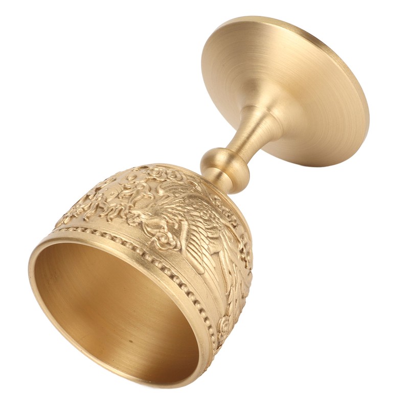 Gold Chalice Retro Embossed Style Thickened Brass Luxurious Elegant Luster