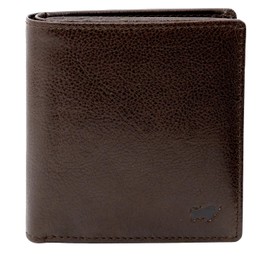 BRAUN BÜFFEL - Carré Arezzo Men's RFID Wallet - 8 Card Slots Made of Genuine Cowhide Leather Simple Design - Elegant Brown, brown, rfid wallet
