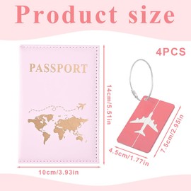 EIHI Pack of 2 Passport Covers, Travel Accessories, Passport Organiser, Passport Cover, Passport Cover, with Boarding Pass, multicoloured