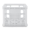 Sterilite Storage Crate, Stackable Plastic Bin Open Basket with Handles,