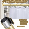 YNL Gold Shower Curtain Rod 32-94 Inch(2.7-7.8ft), Non-Slip, Never Rust,