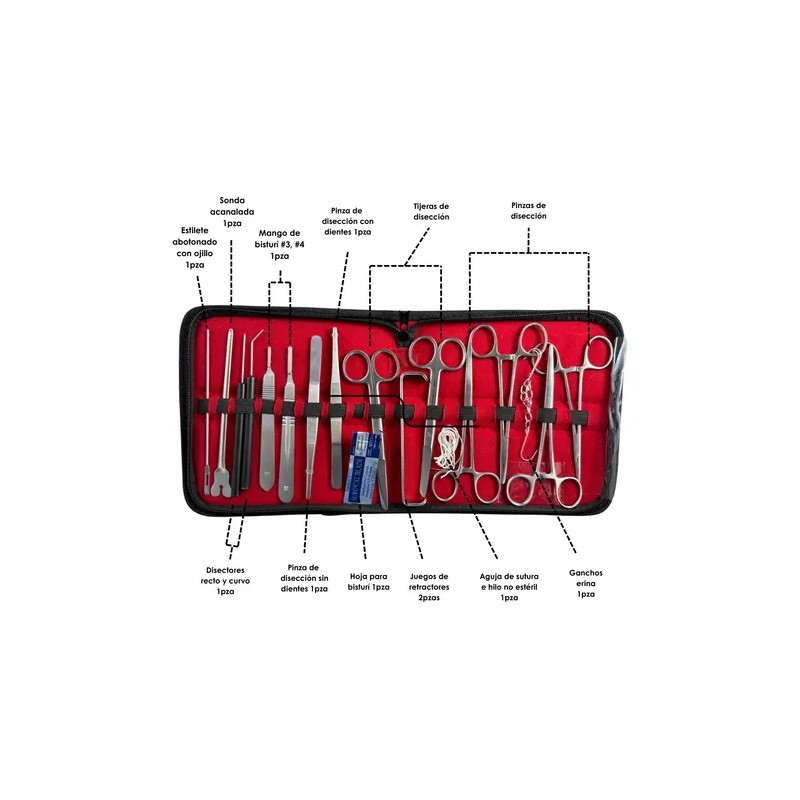 Kit Estuche De Disección/sutura Estudiantes