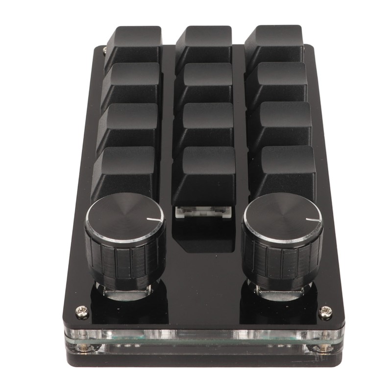 Mini 12 Key Keypad with 2 Knob Blue Switch DIY