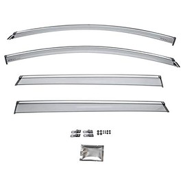 WellVisors Window Visors Wind Deflectors Compatible With Buick Regal TourX Wagon 2018-2020 With Chrome Trim Rain Guards 3-847BU010