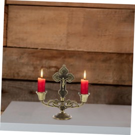 Zinc Alloy Candles Holder Church Candle Holder Candlestick Holder Decorative Candle Holder Alloy Candle Holder for Table Desktop Candle Holder Retro Candle Holder Candle Base