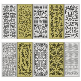 Folia 1210 6 1223 027 Relief Stickers All Year Round 10 Sheets, Multicoloured, 20 x 12.5 x 0.3 cm