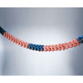 Kogler 1 Piece USA Flame Retardant Garland in Bag, Paper, Blue/White/Red, One Size