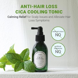 TENZERO Cica Cooling Hair Scalp Tonic 3.38oz / 100ml, Scalp Instant Cooling & Nourishing, Soothe Sensitive Irritated Scalp, Nutritional Hair Care Spray, Support Hair Grow Healthier